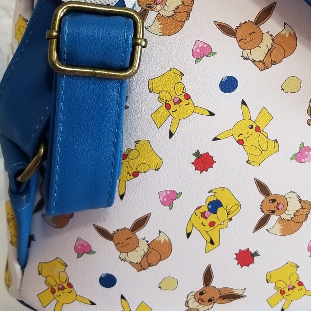 Loungefly Pokemon Eevee Pikachu Berries Mini Backpack Bag New - Picture 11 of 15